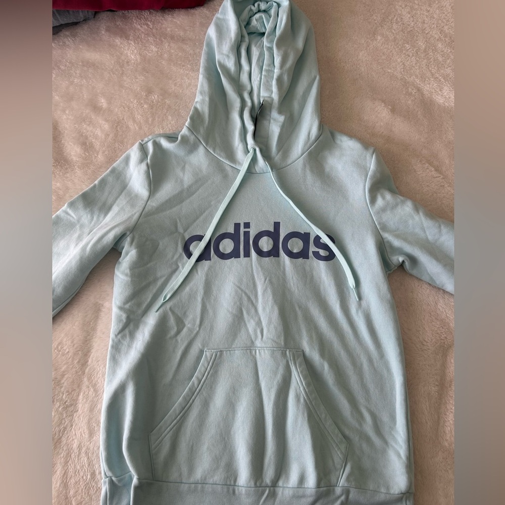 Blue adidas hoodie Medium